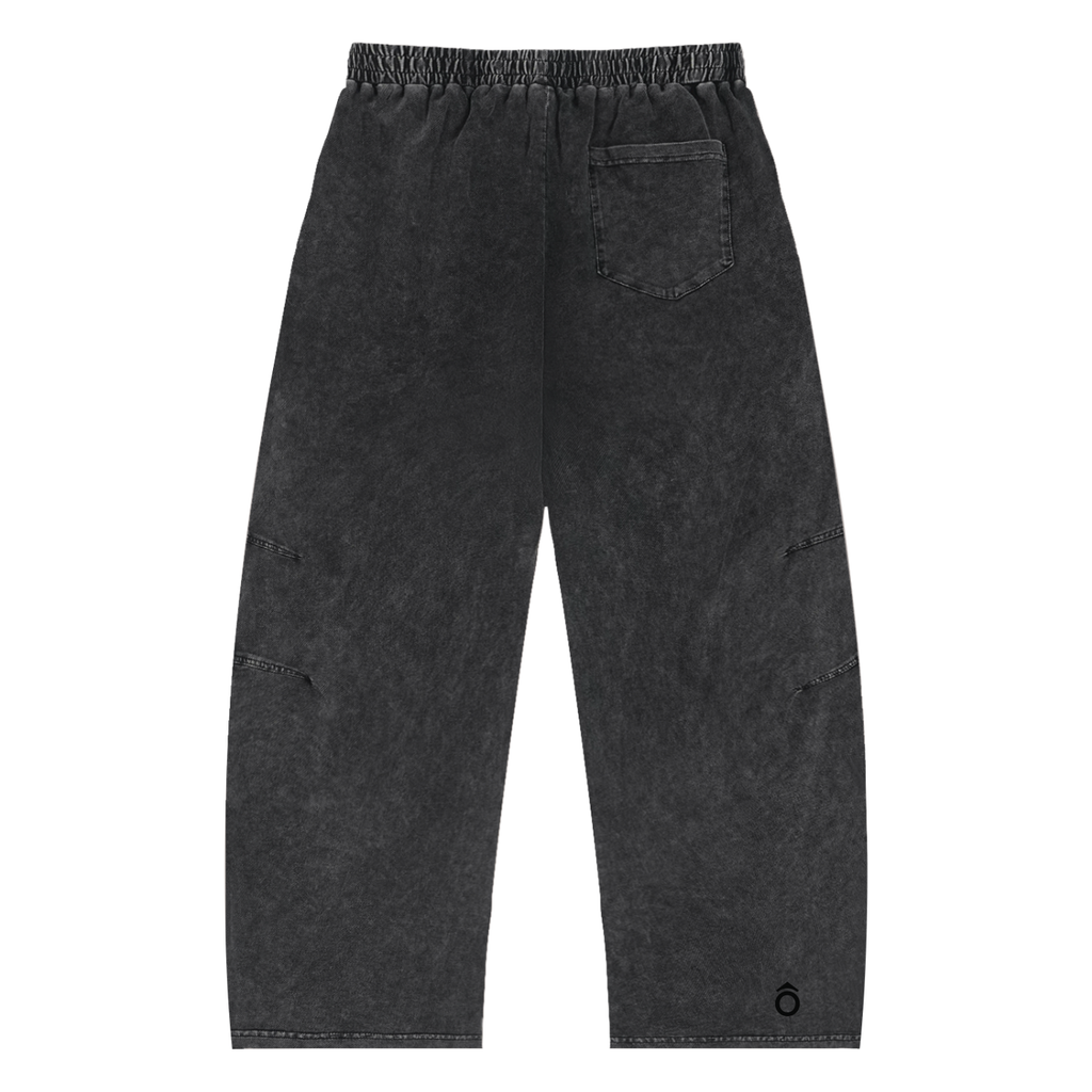 Snow Wash Drawstring Cotton Pants